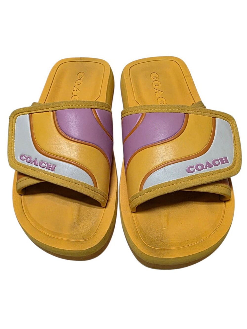 Coach Paxton Colorblock Slip On Low Wedge Sandal